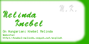 melinda knebel business card